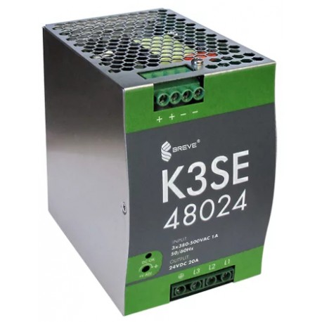 K3SE 48024 3x400/ 24VDC 20A 480W Trójfazowy zasilacz impulsowy Breve