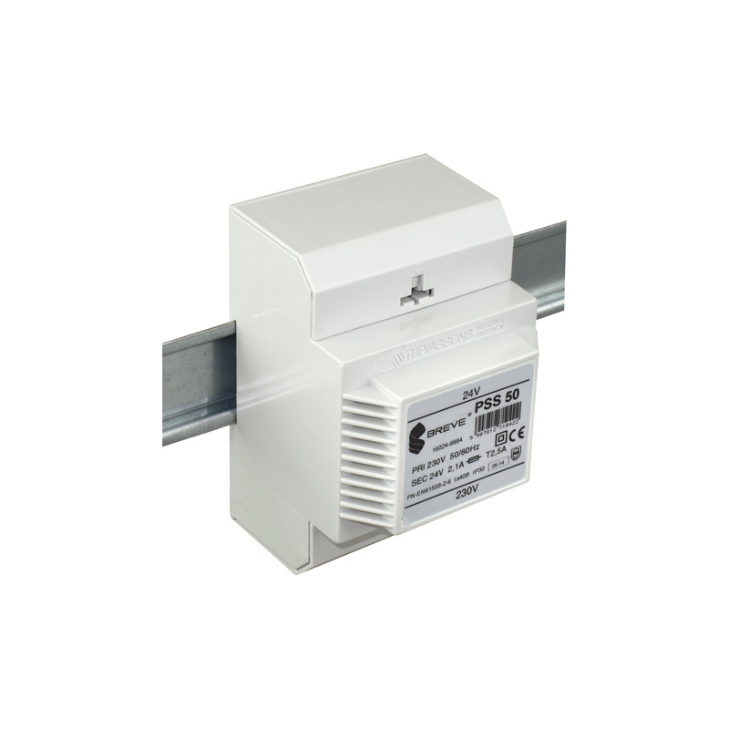 PSS  50 230/  24V transformator na szynę DIN Breve
