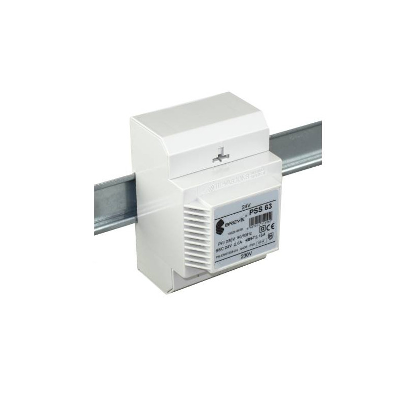 PSS  60 230/  24V transformator na szynę DIN Breve