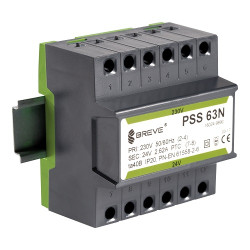 PSS 63N 230/24V transformator na szynę DIN Breve