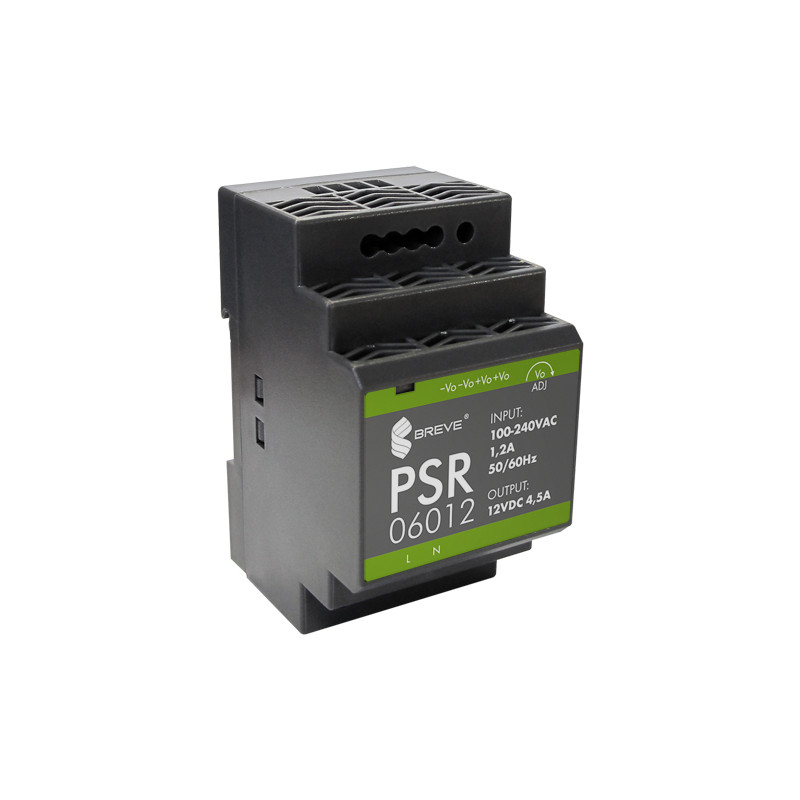 PSR 06012 100-240VAC/ 12VDC 4,5A modułowy stabilizowany zasilacz impulsowy Breve